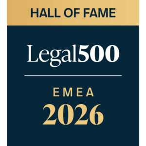 - Legal 500 Hall of Fame